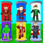 4 Player Super Hero Tycoon Roblox Game