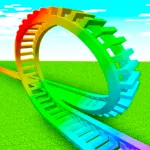SLIDE DOWN A Rainbow SLIDE Obby! Roblox Game